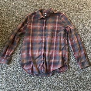 American Eagle Multi-Colored Boyfriend Fit Flannel